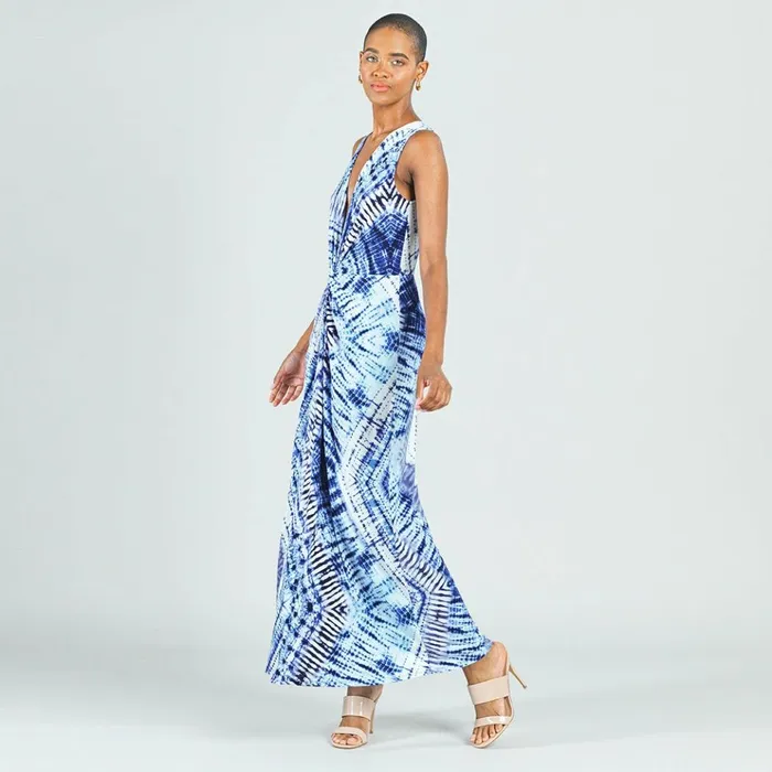 Center Slit Maxi Dress 8211 Acid Wash 8211 Final Sale Women Clara Sunwoo Dresses Jumpsuits
