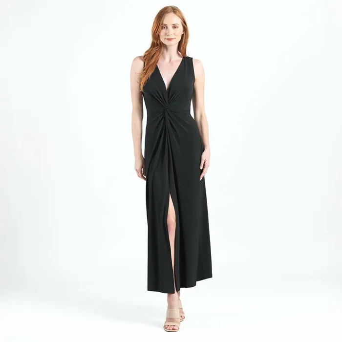 Center Slit Maxi Dress 8211 Black Women Clara Sunwoo Dresses Jumpsuits