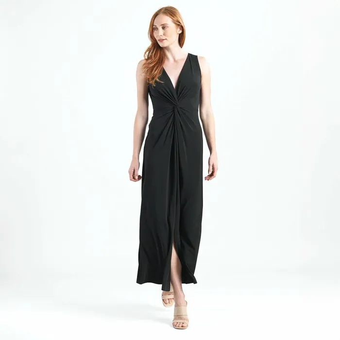 Center Slit Maxi Dress 8211 Black Women Clara Sunwoo Dresses Jumpsuits
