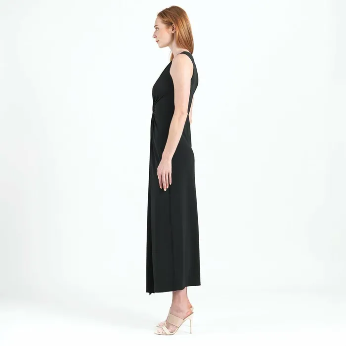 Center Slit Maxi Dress 8211 Black Women Clara Sunwoo Dresses Jumpsuits