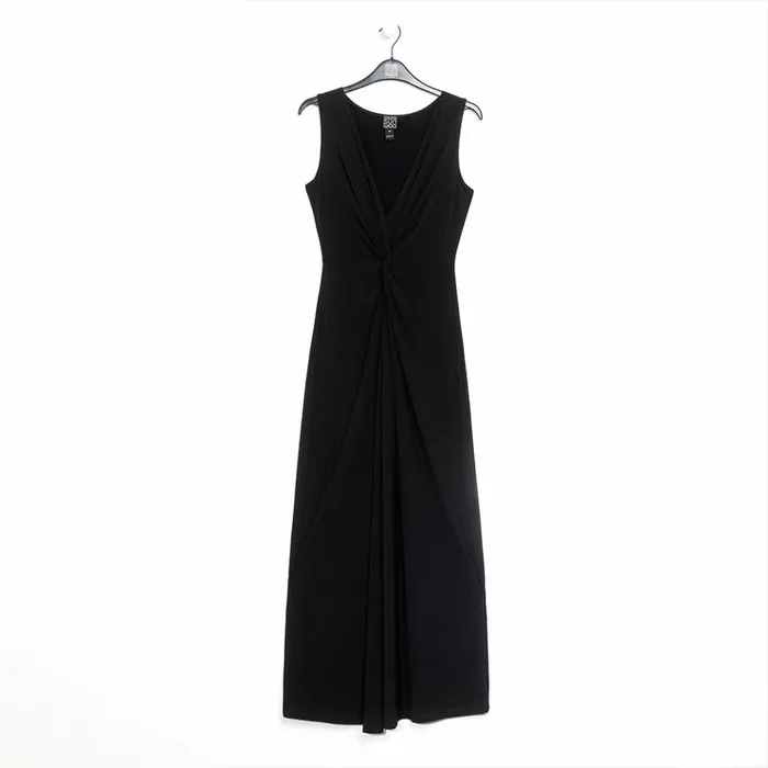 Center Slit Maxi Dress 8211 Black Women Clara Sunwoo Dresses Jumpsuits