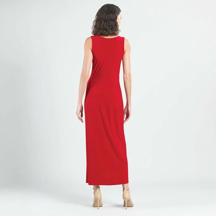 Center Slit Maxi Dress 8211 Red Women Clara Sunwoo Dresses Jumpsuits