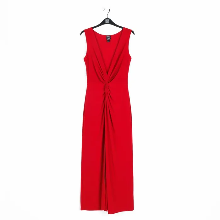 Center Slit Maxi Dress 8211 Red Women Clara Sunwoo Dresses Jumpsuits