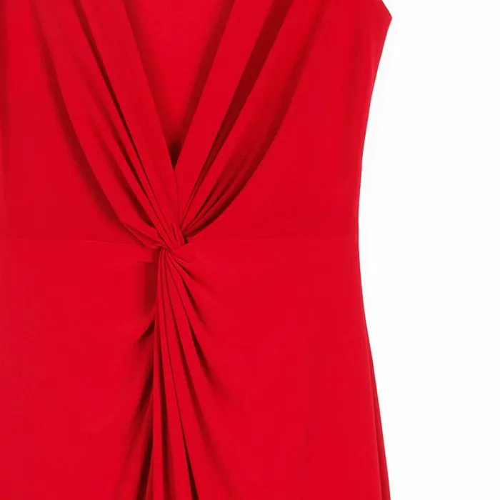 Center Slit Maxi Dress 8211 Red Women Clara Sunwoo Dresses Jumpsuits