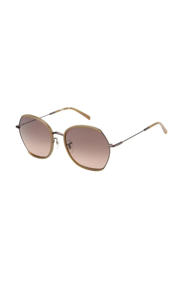 Chloe Sunglasses With Hexagonal Metal Frame Caribou Brown Women YAYA Sunglasses Chloe Sunglasses With Hexagonal Metal Frame Caribou Brown Women YAYA Sunglasses