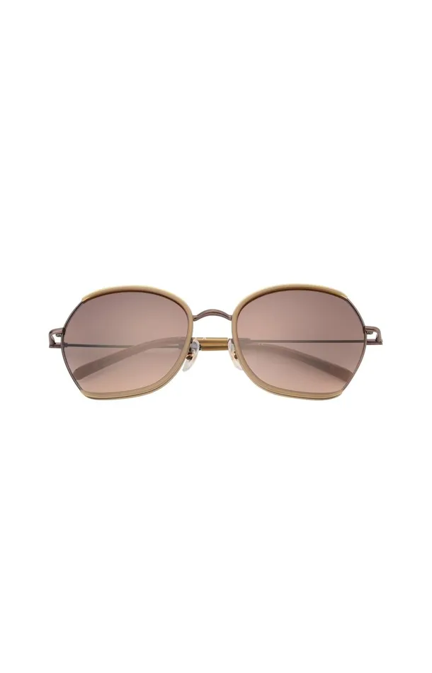 Chloe Sunglasses With Hexagonal Metal Frame Caribou Brown Women YAYA Sunglasses Chloe Sunglasses With Hexagonal Metal Frame Caribou Brown Women YAYA Sunglasses