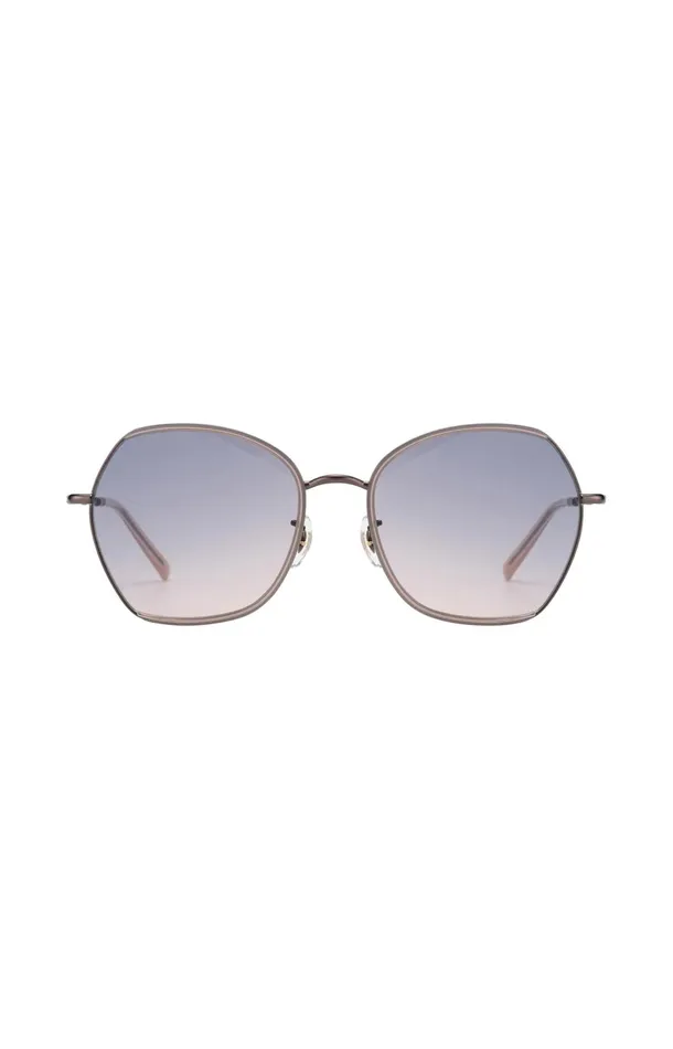 Chloe Sunglasses With Hexagonal Metal Frame White Pepper Beige Women YAYA Sunglasses Chloe Sunglasses With Hexagonal Metal Frame White Pepper Beige Women YAYA Sunglasses
