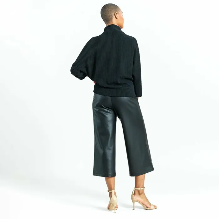 Chunky Ribbed 8211 Funnel Neck Modern Sweater Top 8211 Black Women Clara Sunwoo Sweaters