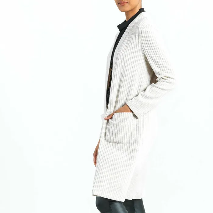 Chunky Ribbed 8211 Modern Pocket Sweater Cardigan 8211 Sand 8211 Final Sale Women Clara Sunwoo Jackets Cardigans