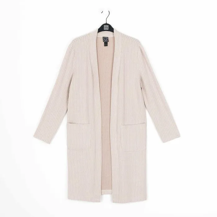 Chunky Ribbed 8211 Modern Pocket Sweater Cardigan 8211 Sand 8211 Final Sale Women Clara Sunwoo Jackets Cardigans