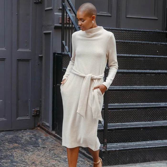 Chunky Ribbed 8211 Tie Waist Pocket Midi Sweater Dress 8211 Sand 8211 Final Sale Women Clara Sunwoo Dresses Jumpsuits Chunky Ribbed 8211 Tie Waist Pocket Midi Sweater Dress 8211 Sand 8211 Final Sale Women Clara Sunwoo Dresses Jumpsuits