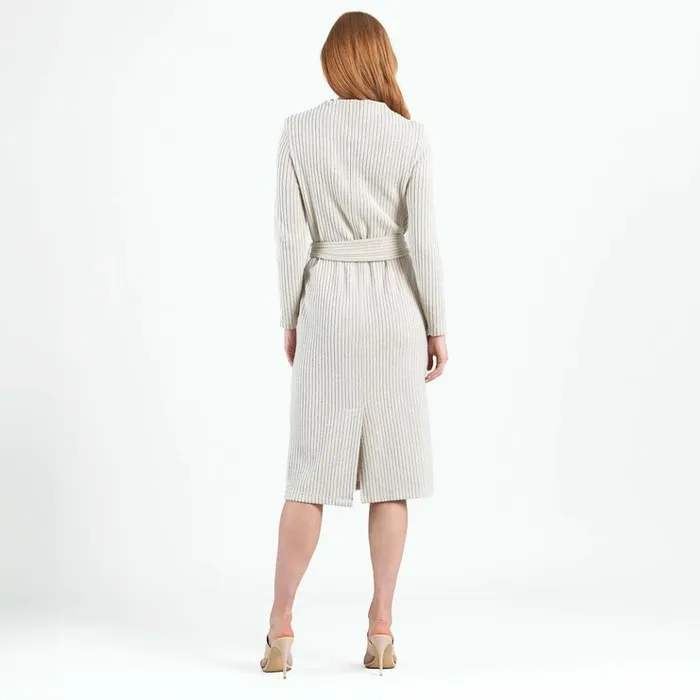 Chunky Ribbed 8211 Tie Waist Pocket Midi Sweater Dress 8211 Sand 8211 Final Sale Women Clara Sunwoo Dresses Jumpsuits