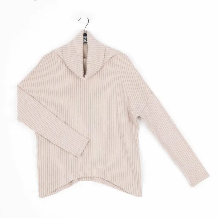 Chunky Ribbed 8211 Tipped Hem Sweater Top 8211 Sand 8211 Final Sale Women Clara Sunwoo Sweaters
