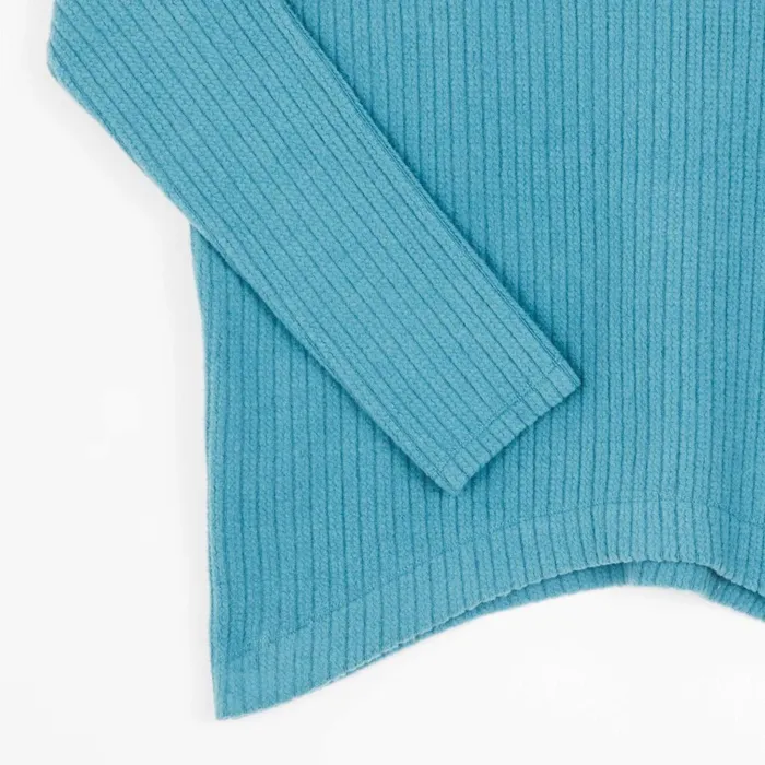 Chunky Ribbed 8211 Tipped Hem Sweater Top 8211 Teal 8211 Final Sale Women Clara Sunwoo Sweaters