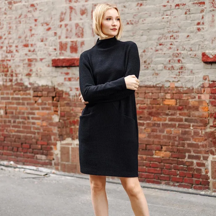Chunky Ribbed 8211 Tunic Pocket Sweater Dress 8211 Black 8211 Final Sale Women Clara Sunwoo Dresses Jumpsuits Chunky Ribbed 8211 Tunic Pocket Sweater Dress 8211 Black 8211 Final Sale Women Clara Sunwoo Dresses Jumpsuits