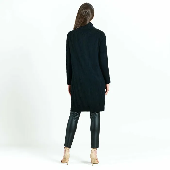 Chunky Ribbed 8211 Tunic Pocket Sweater Dress 8211 Black 8211 Final Sale Women Clara Sunwoo Dresses Jumpsuits