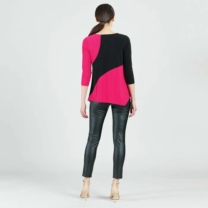 Color Block Angle Flow Tunic 8211 Hot Pink 8211 Final Sale Women Clara Sunwoo Tops Tunics