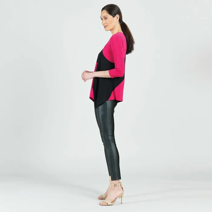 Color Block Angle Flow Tunic 8211 Hot Pink 8211 Final Sale Women Clara Sunwoo Tops Tunics