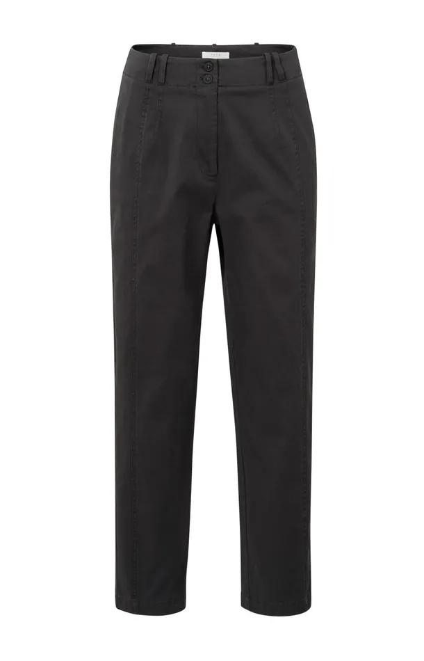 Cotton Woven Highwaist Trousers Phantom Women YAYA Trousers Cotton Woven Highwaist Trousers Phantom Women YAYA Trousers