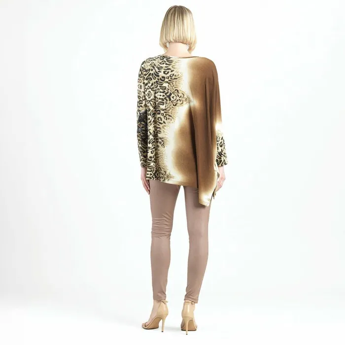 Cozy Knit 8211 Poncho Sleeve Sweater Tunic 8211 Animal Ombr 8211 Final Sale Women Clara Sunwoo Sweaters