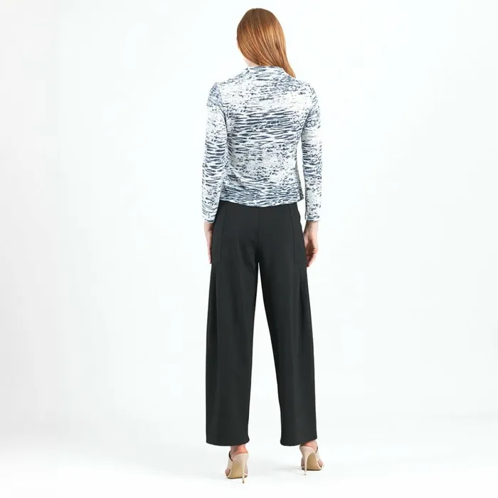 Cozy Shimmer Texture 8211 Center Front Tie Sweater Top 8211 Snow Leopard 8211 Final Sale Women Clara Sunwoo Sweaters