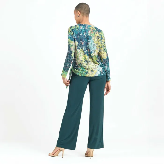 Cozy Texture 8211 Side PullTie Sweater Top 8211 Floral Patch Women Clara Sunwoo Sweaters