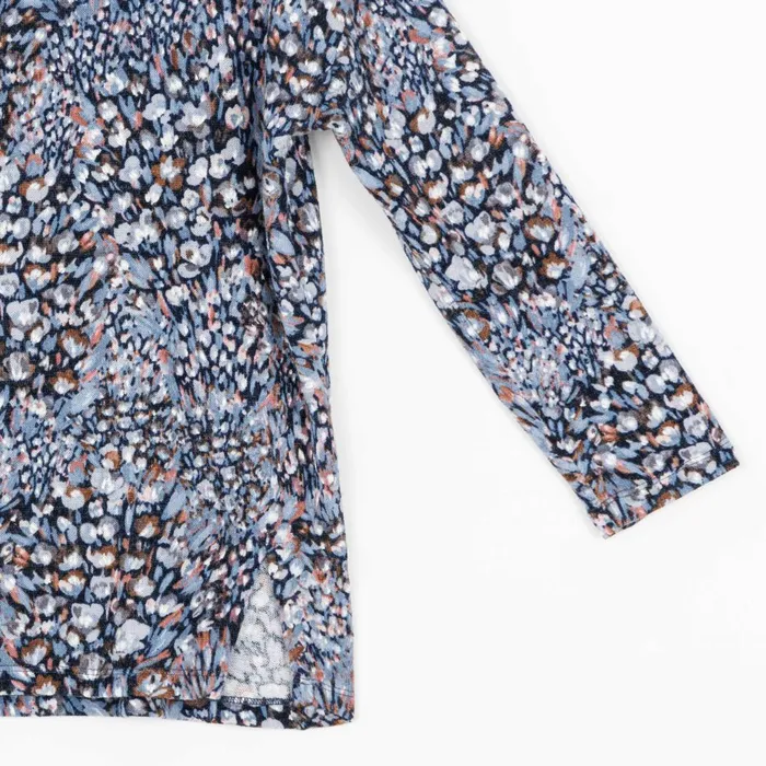 Cozy Texture 8211 Textured Vented Sweater Tunic 8211 Floral Puff 8211 Final Sale Women Clara Sunwoo Sweaters