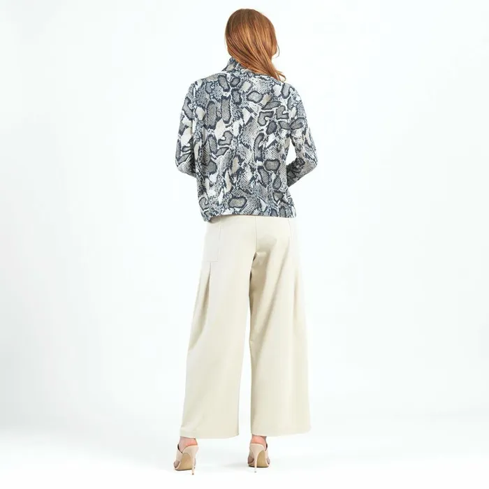 Cozy Texture 8211 Tipped Hem Sweater Top 8211 Python Scale 8211 Final Sale Women Clara Sunwoo Sweaters