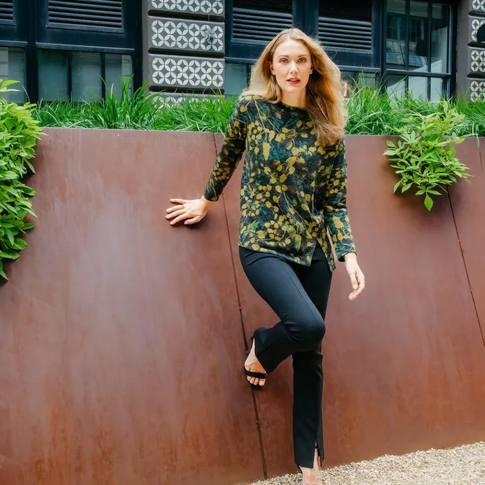 Cozy Texture 8211 Vented Sweater Tunic 8211 Olive Leaf 8211 Final Sale Women Clara Sunwoo Sweaters
