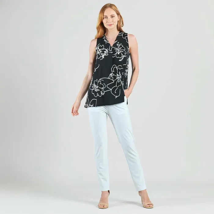 Crepe Knit 8211 Asymmetrical Tunic Tank 8211 Blossom Sketch Women Clara Sunwoo Spring Collection Crepe Knit 8211 Asymmetrical Tunic Tank 8211 Blossom Sketch Women Clara Sunwoo Spring Collection