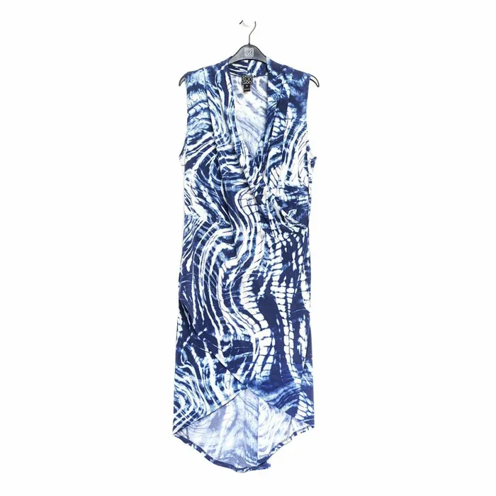 Crepe Knit 8211 Crossover Tulip Hem Dress 8211 Swirl Wave 8211 Final Sale Women Clara Sunwoo Dresses Jumpsuits
