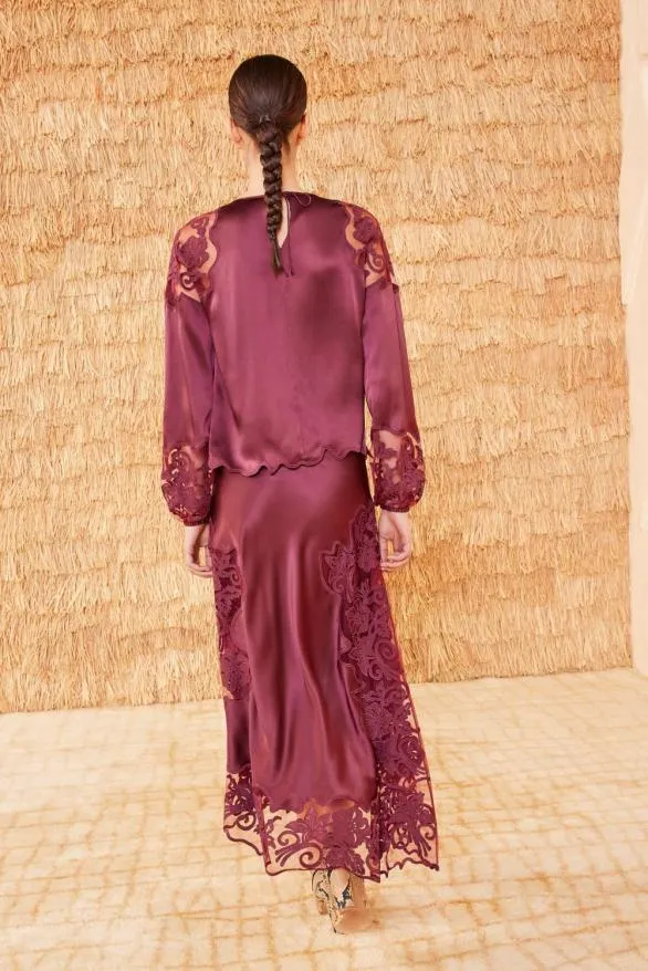 Cressida Skirt Amethyst Women Ulla Johnson Skirts And Shorts Cressida Skirt Amethyst Women Ulla Johnson Skirts And Shorts