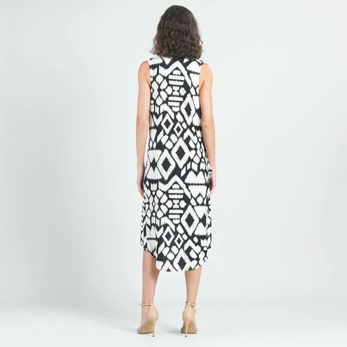 Crinkle Pleat Knit 8211 Crossover Tulip Hem Dress 8211 Aztec 8211 Final Sale Women Clara Sunwoo Dresses Jumpsuits
