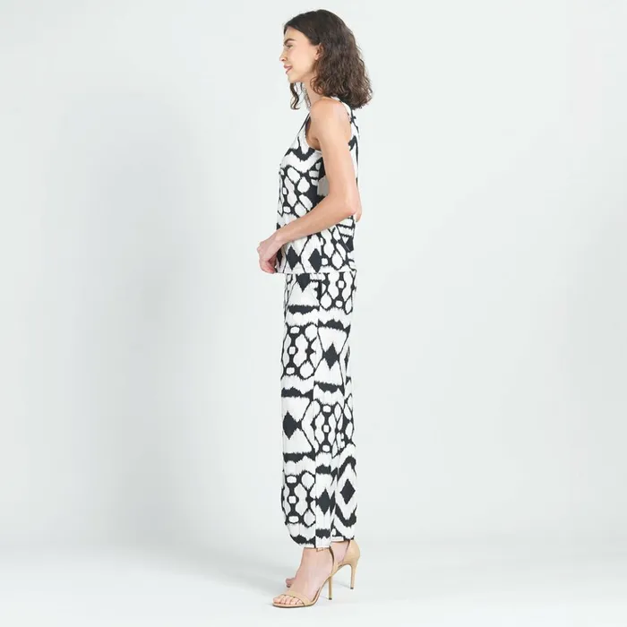 Crinkle Pleat Knit 8211 Modern Jewel Neck Tank 8211 Aztec 8211 Final Sale Women Clara Sunwoo Tops Tunics