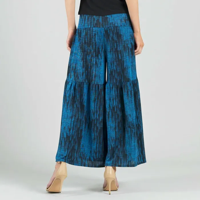 Crinkle Pleat Knit 8211 Tiered SkirtPant 8211 Water RippleCobalt Women Clara Sunwoo Pants Skirts