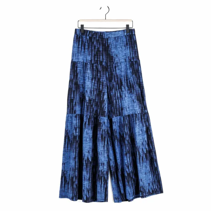 Crinkle Pleat Knit 8211 Tiered SkirtPant 8211 Water RippleCobalt Women Clara Sunwoo Pants Skirts