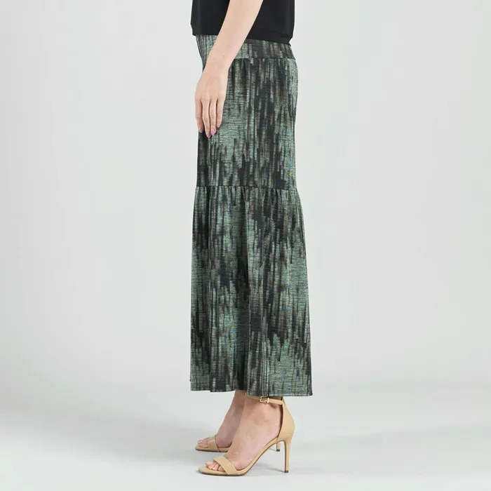 Crinkle Pleat Knit 8211 Tiered SkirtPant 8211 Water RippleOlive Women Clara Sunwoo Pants Skirts