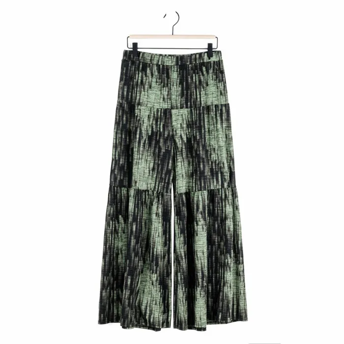 Crinkle Pleat Knit 8211 Tiered SkirtPant 8211 Water RippleOlive Women Clara Sunwoo Pants Skirts