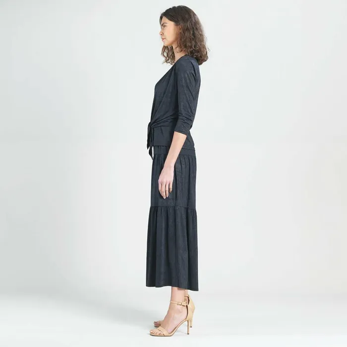 Crushed Silk Knit 8211 Cardigan Tank SkirtPant 3pc Set 8211 Black 8211 Final Sale Women Clara Sunwoo Jackets Cardigans