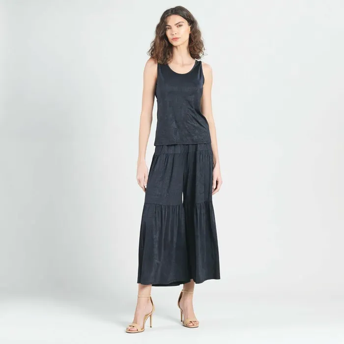 Crushed Silk Knit 8211 Cardigan Tank SkirtPant 3pc Set 8211 Black 8211 Final Sale Women Clara Sunwoo Jackets Cardigans
