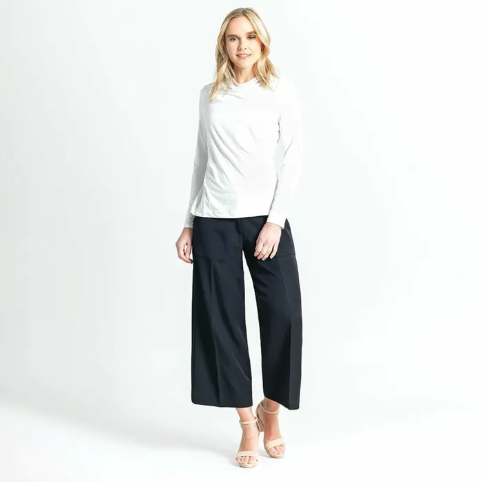 Crushed Silk Knit 8211 Draped Neck Side Ruched Top 8211 Ivory 8211 Final Sale Women Clara Sunwoo Tops Tunics Crushed Silk Knit 8211 Draped Neck Side Ruched Top 8211 Ivory 8211 Final Sale Women Clara Sunwoo Tops Tunics