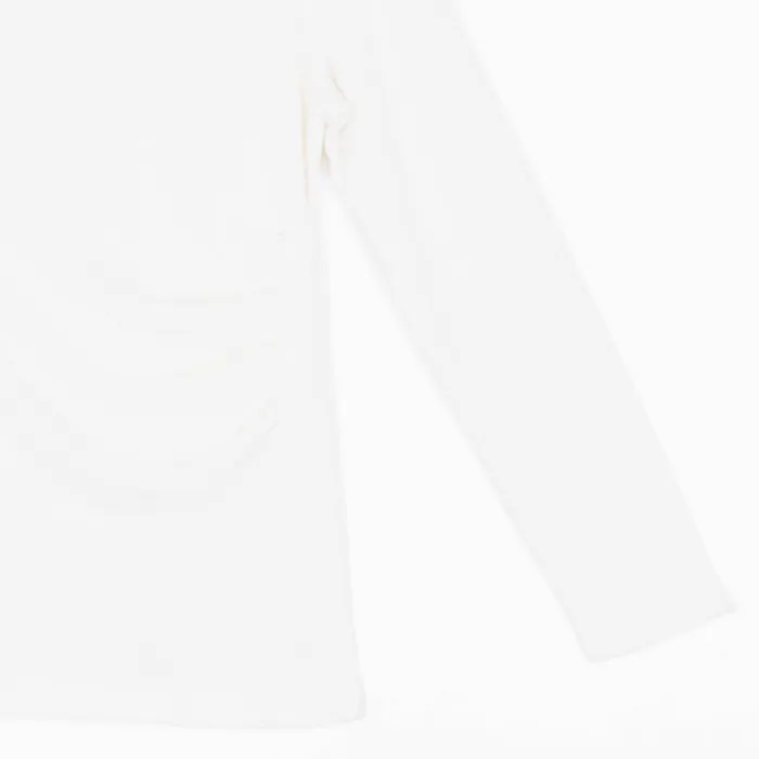 Crushed Silk Knit 8211 Draped Neck Side Ruched Top 8211 Ivory 8211 Final Sale Women Clara Sunwoo Tops Tunics