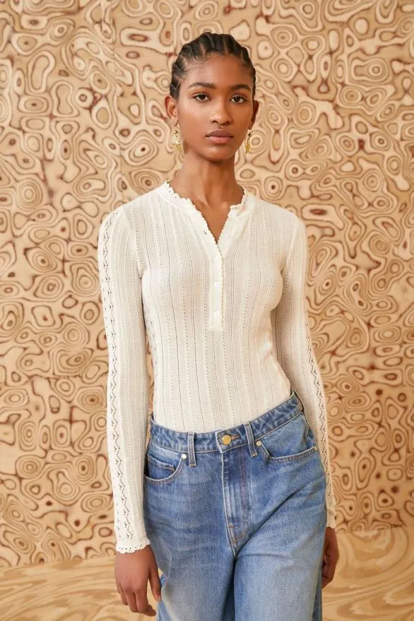 Delia Top Alabaster Women Ulla Johnson Tops Delia Top Alabaster Women Ulla Johnson Tops