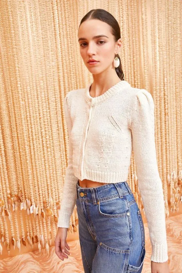 Delphina Cardigan Ivory Women Ulla Johnson Knits Delphina Cardigan Ivory Women Ulla Johnson Knits