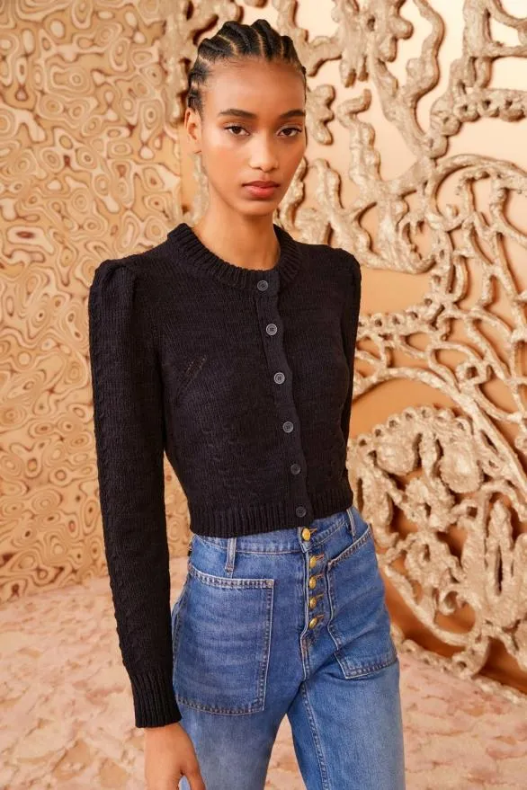 Delphina Cardigan Noir Women Ulla Johnson Knits Delphina Cardigan Noir Women Ulla Johnson Knits