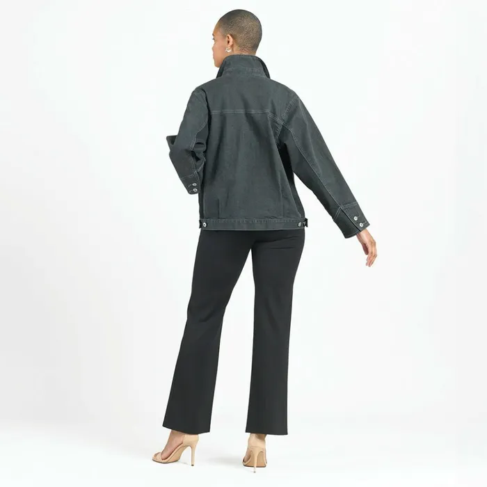Denim Stretch 8211 Button Closure Pocket Jacket 8211 Black 8211 Final Sale Women Clara Sunwoo Jackets Cardigans