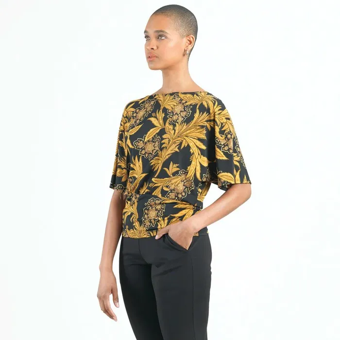 Dolman Half Sleeve Top 8211 Baroque Paisley 8211 Final Sale Women Clara Sunwoo Tops Tunics