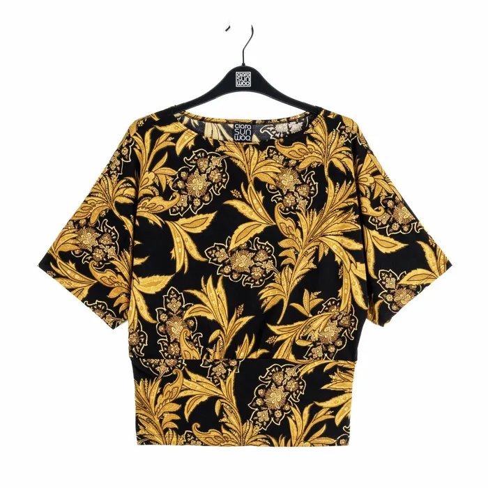 Dolman Half Sleeve Top 8211 Baroque Paisley 8211 Final Sale Women Clara Sunwoo Tops Tunics