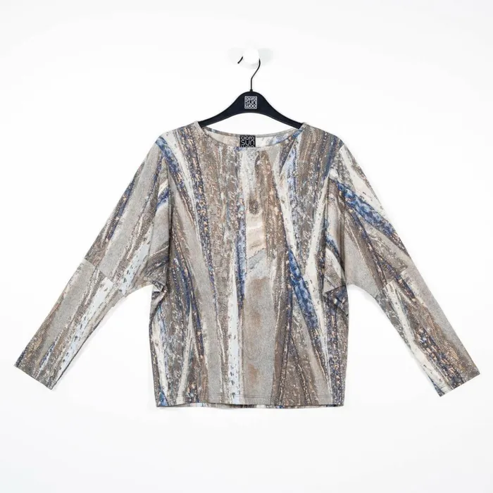 Dolman Sleeve Top 8211 Python Taupe 8211 Final Sale Women Clara Sunwoo Tops Tunics