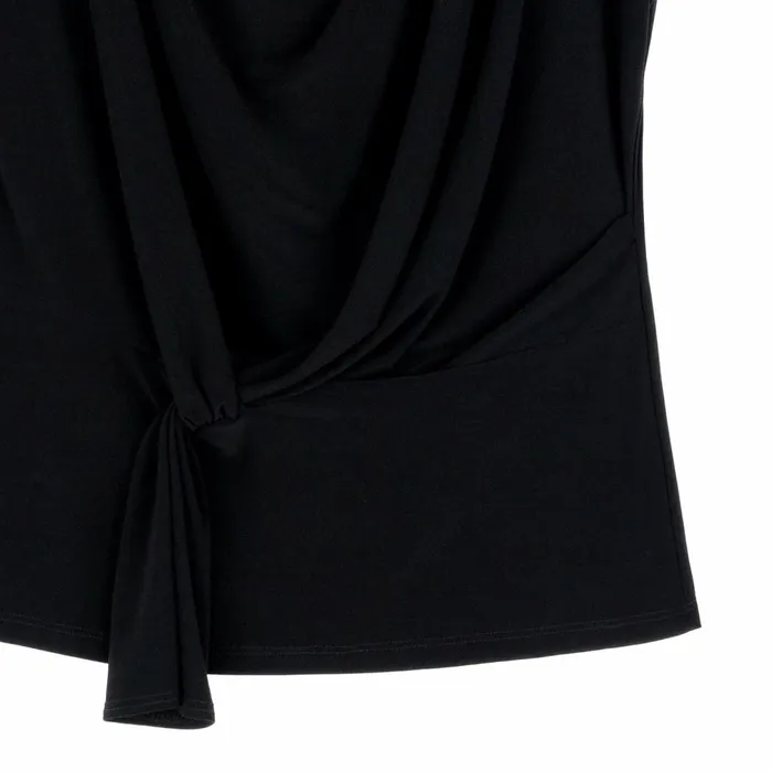 Drape Neck Loop Front Top 8211 Black Women Clara Sunwoo Spring Collection